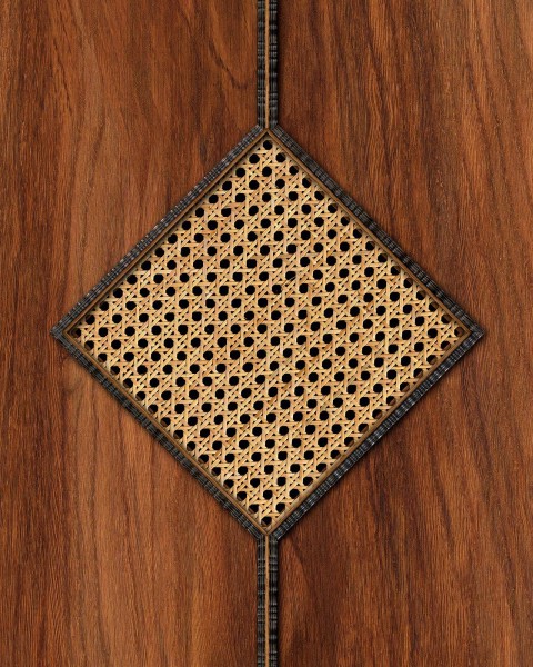 NLXL | European wallpaper | MRV-17 Mahogany Diamond Cane Webbing